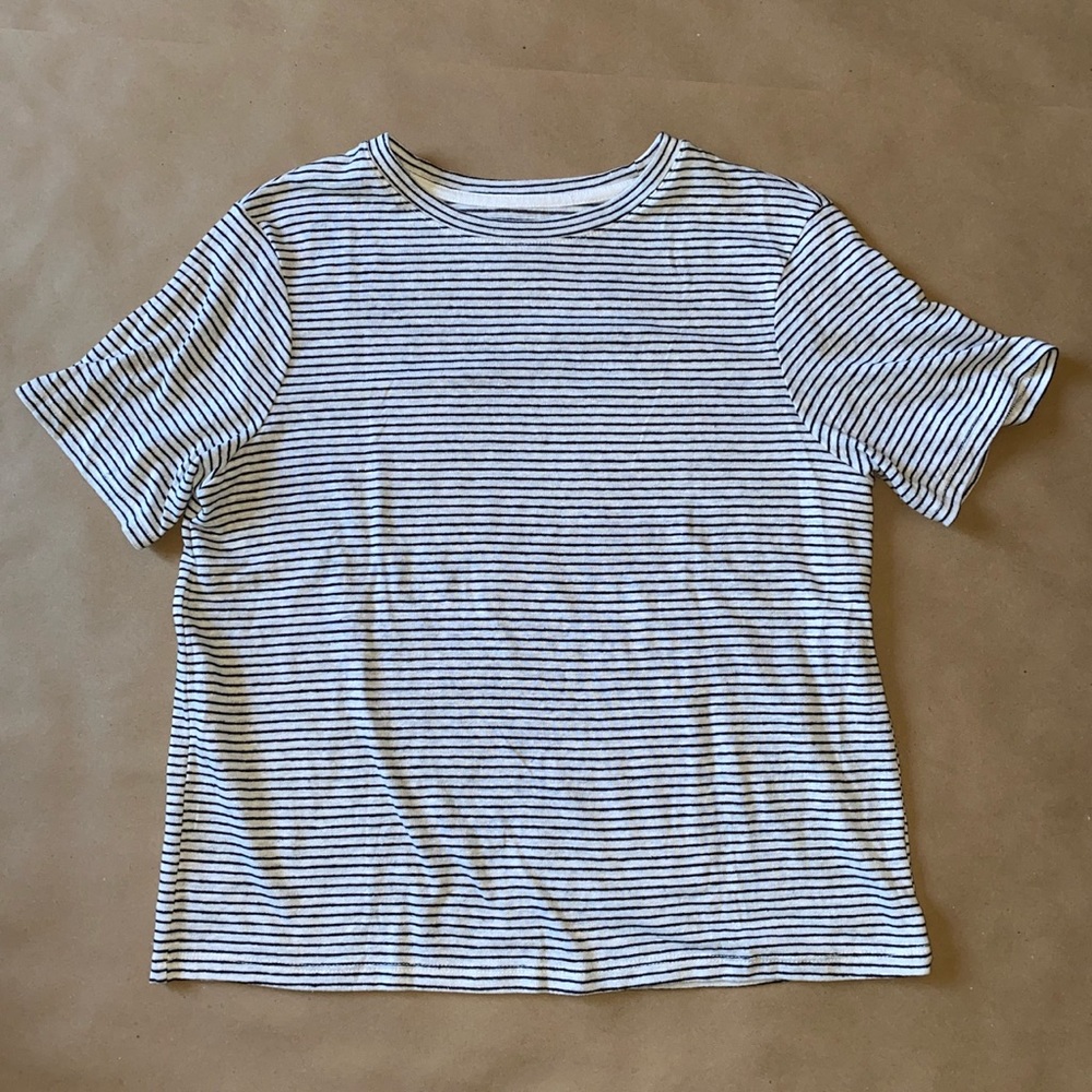 A New Day Black & White Stripe Top